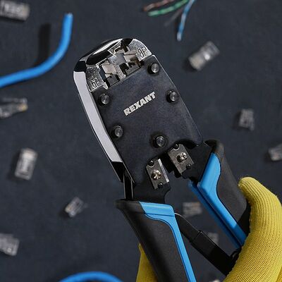 REXANT 12-3434-1 Кримпер HT-500R для обжима ТАЙВАНЬ 8P8C, 6P4C REXANT