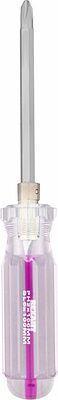 REXANT 12-4742 Отвертка комбинированная, прозрачная рукоятка, двухсторонний стержень 120мм (крестовая PH2, шлицевая SL6) REXANT