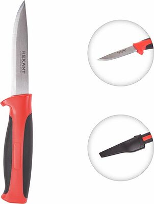 REXANT 12-4922 Нож строительный нержавеющая сталь лезвие 90мм REXANT