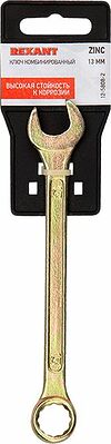 REXANT 12-5808-2 Ключ комбинированный 13мм, желтый цинк REXANT 