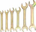 REXANT 12-5843-2 Набор ключей рожковых (6х7-16х17мм), 6 шт, желтый цинк REXANT REXANT 12-5843-2 Набор ключей рожковых (6х7-16х17мм), 6 шт, желтый цинк REXANT