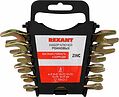 REXANT 12-5843-2 Набор ключей рожковых (6х7-16х17мм), 6 шт, желтый цинк REXANT REXANT 12-5843-2 Набор ключей рожковых (6х7-16х17мм), 6 шт, желтый цинк REXANT