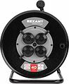 REXANT 13-5012 Удлинитель силовой КГ на катушке 4 гнезда, с/з, 40м, 3х1,5мм², IP44 c защитными крышками, металлическая катушка REXANT