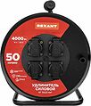 REXANT 13-5016 Удлинитель силовой КГ на катушке 4 гнезда, с/з, 50м, 3х2,5мм², IP44 с термозащитой, c защитными крышками, металлическая катушка REXANT REXANT 13-5016 Удлинитель силовой КГ на катушке 4 гнезда, с/з, 50м, 3х2,5мм², IP44 с термозащитой, c защитными крышками, металлическая катушка REXANT