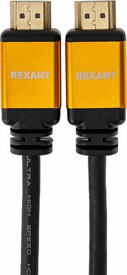 REXANT 17-6005 Кабель HDMI - HDMI 2.1, длина 3м, Gold REXANT