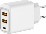 REXANT 18-2213 Сетевое зарядное устройство с двумя портами USB-A и одним портом USB-C, 10Вт REXANT