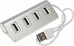 REXANT 18-4106 Разветвитель REXANT 4 USB-port серебристый