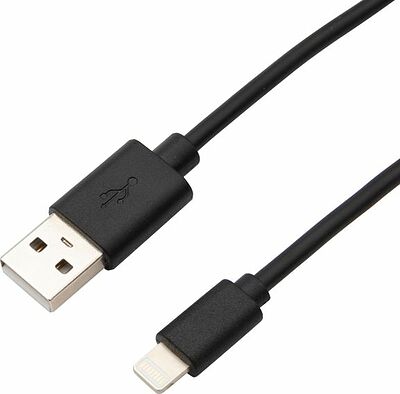 REXANT 18-7050 Кабель USB-A – Lightning, 2,1А, 1м, ПВХ, черный REXANT