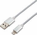 REXANT 18-7051 Кабель USB-A – Lightning, 2,4А, 1м, в серебристой нейлоновой оплетке REXANT REXANT 18-7051 Кабель USB-A – Lightning, 2,4А, 1м, в серебристой нейлоновой оплетке REXANT