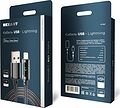 REXANT 18-7062 Кабель USB-A – Lightning, 2,4А, 1м, в черной нейлоновой оплетке, c LED-дисплеем REXANT REXANT 18-7062 Кабель USB-A – Lightning, 2,4А, 1м, в черной нейлоновой оплетке, c LED-дисплеем REXANT