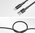 REXANT 18-7064 Кабель USB-A – Type-C, 6А, 66Вт, 1м, в черной нейлоновой оплетке, со световой индикацией REXANT REXANT 18-7064 Кабель USB-A – Type-C, 6А, 66Вт, 1м, в черной нейлоновой оплетке, со световой индикацией REXANT