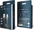 REXANT 18-7065 Кабель USB-A – Type-C, 3А, 18Вт, 1м, в черной нейлоновой оплетке, с LED подсветкой REXANT REXANT 18-7065 Кабель USB-A – Type-C, 3А, 18Вт, 1м, в черной нейлоновой оплетке, с LED подсветкой REXANT