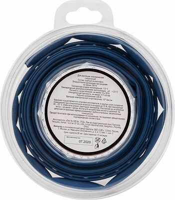 REXANT 29-0025 Трубка термоусаживаемая ТУТ нг 5,0/2,5мм, синяя, ролик 2,44м REXANT