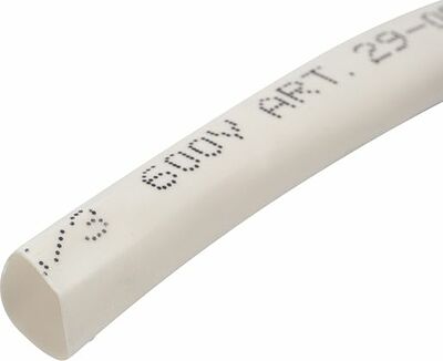 REXANT 29-0031 Трубка термоусаживаемая ТУТ нг 6,0/3,0мм, белая, ролик 2,44м REXANT