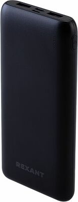 REXANT 30-2051 Портативное зарядное устройство Power Bank (аккумуляторная батарея) 10000 mAh с Quick Charge и Power Delivery, черное REXANT