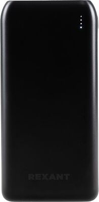 REXANT 30-2052 Портативное зарядное устройство Power Bank (аккумуляторная батарея) 20000 mAh с Quick Charge и Power Delivery, черное REXANT
