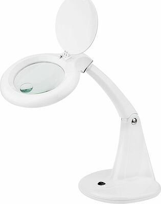 REXANT 31-0243 Лупа настольная 3D+12D с подсветкой 40 SMD LED, ø100мм, белая REXANT
