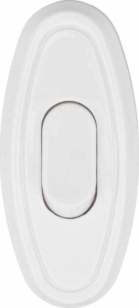 REXANT 36-3016 Выключатель-кнопка 250V 6А ON-OFF белый на электропровод (для настольной лампы / для бра) REXANT