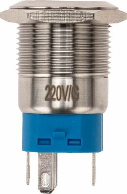 REXANT 36-3443 Кнопка антивандальная Ø19 250В Фикс (5с) OFF-ON/ON-OFF подсв/зеленая REXANT