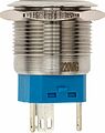 REXANT 36-3533 Кнопка антивандальная Ø22 250В Б/Фикс (5с) OFF-(ON) / ON-(OFF) подсв/зеленая REXANT