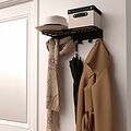 REXANT 38-0691 Полка для хранения одежды в стиле лофт, настенная, черная REXANT REXANT 38-0691 Полка для хранения одежды в стиле лофт, настенная, черная REXANT