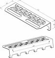 REXANT 38-0691 Полка для хранения одежды в стиле лофт, настенная, черная REXANT REXANT 38-0691 Полка для хранения одежды в стиле лофт, настенная, черная REXANT