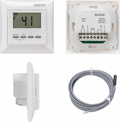 REXANT 51-0566 Терморегулятор цифровой RX-511H совместим с Legrand серии Valena, белый REXANT
