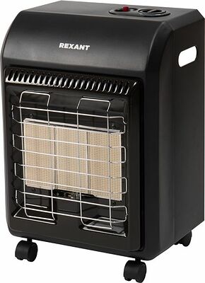 REXANT 60-0021 Обогреватель инфракрасный газовый для дома, 4,2кВт, для баллона 12л, черный REXANT