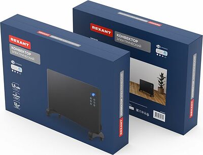 REXANT 60-0113 Конвектор электрический с электронным термостатом, 1,5кВт, Х-нагревательный элемент, Wi-fi, REXANT