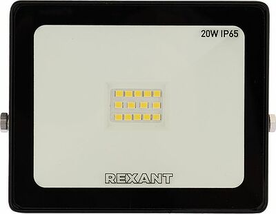 REXANT 605-002 Прожектор светодиодный СДО 20Вт 1600Лм 6500К холодный свет, черный корпус REXANT