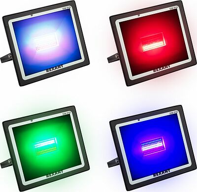 REXANT 605-013 Прожектор цветного свечения мультиколор (RGB) 50Вт с пультом ДУ REXANT