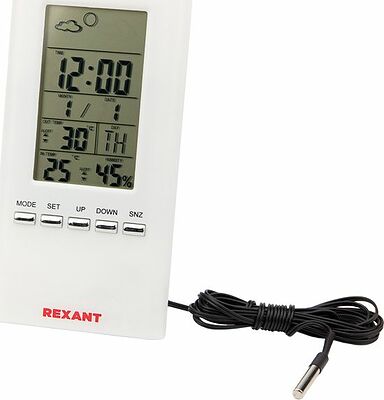 REXANT 70-0513 Метеостанция комнатно-уличная S3331SC с проводным датчиком REXANT
