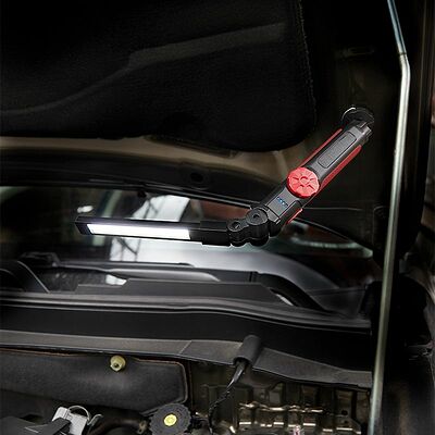 REXANT 75-8042 Фонарь автомобильный с регулировкой яркости, поворотным магнитом, индикатором зарядки и встроенным аккумулятором, USB-кабель в комплекте REXANT