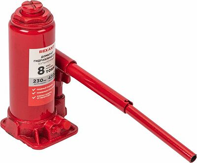 REXANT 80-0612 Домкрат гидравлический бутылочный 8т REXANT