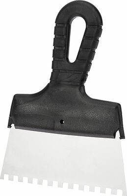 REXANT 89-0221 Шпатель фасадный REXANT 150 мм зуб 6х6 нержавеющая сталь, пластмассовая ручка
