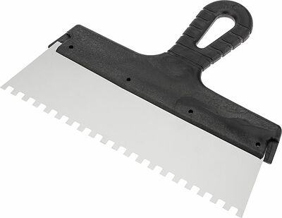 REXANT 89-0223 Шпатель фасадный REXANT 250 мм зуб 6х6 нержавеющая сталь, пластмассовая ручка