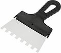 REXANT 89-0231 Шпатель фасадный REXANT 150 мм зуб 10х10 нержавеющая сталь, пластмассовая ручка