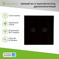 SECURIC SEC-HV-802B2 Умный Wi-Fi выключатель двухкнопочный черный SECURIC SECURIC SEC-HV-802B2 Умный Wi-Fi выключатель двухкнопочный черный SECURIC
