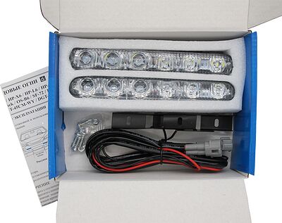 Вымпел DRL-HP-L6 (5047) дневные ходовые огни, 6 светодиодов SMD 5050, металлический корпус IP65, 2 шт.