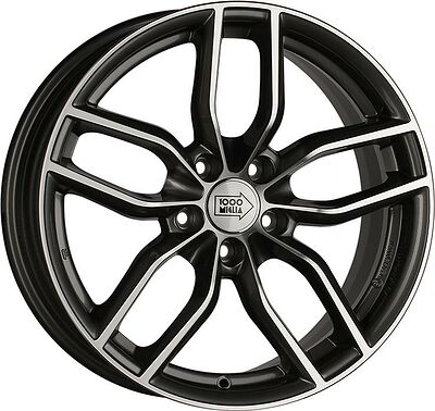 1000Miglia MM039 8x18 5x112 ET 39 Dia 66.5 Anthracite Polished
