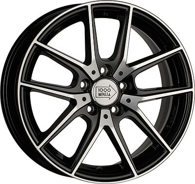 1000Miglia MM041 7.5x17 5x112 ET 45 Dia 66.6 Black Polished