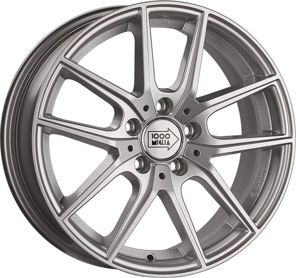 1000Miglia MM041 6.5x16 5x112 ET 42 Dia 57.1 Silver Gloss