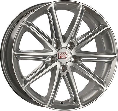 1000Miglia MM1007 8.5x20 5x112 ET 32 Dia 66.6 Silver Gloss Polished