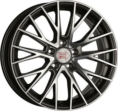 1000Miglia MM1009 7x17 5x112 ET 45 Dia 57.1 Dark Anthracite Polished