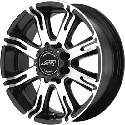 American Racing AR708 9.5x22 8x165.1 Dia 125 Black/Machined