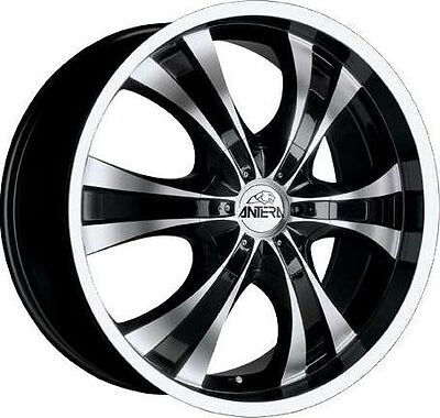Antera 385 9.5x20 5x114.3 ET 40 Dia 75.1 Diamant black front and lip polished