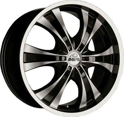Antera 385 9.5x20 5x112 ET 52 Dia 66.6 Diamont Black Front and Lip Polished