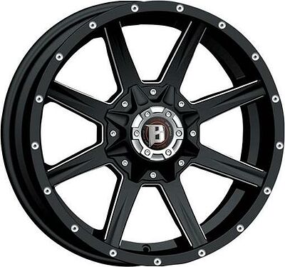 Ballistic Razorback 9x18 5x114 ET -12 Dia 83.7 Gloss Blk/Machined
