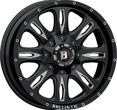 Ballistic Scythe 9x18 5x114 ET 12 Dia 83.7 Gloss Blk/Machined