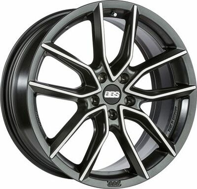 BBS XA 8.5x20 5x112 ET 32 Dia 82 Black + Diamond Cut